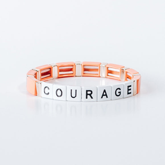 Block Bracelet -COURAGE - MeriMeriShop